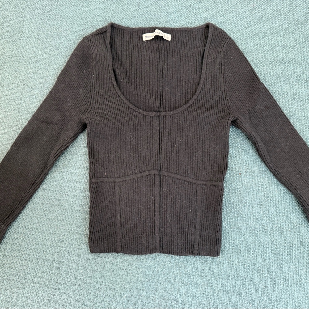 Abercrombie Corset Sweater - Black